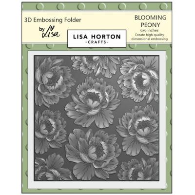 Lisa Horton Crafts 3D Embossing Folder - Blooming Peony